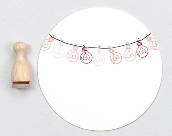 Sello | Corazón de bombilla