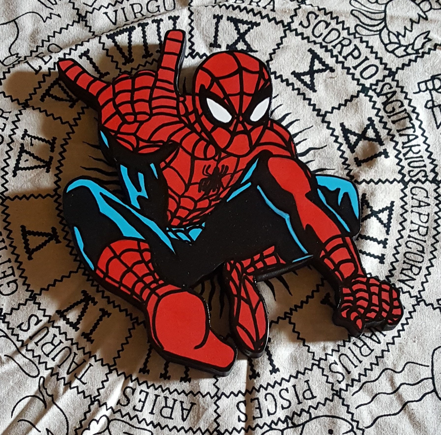 Marvel Spiderman wooden wall art Etsy