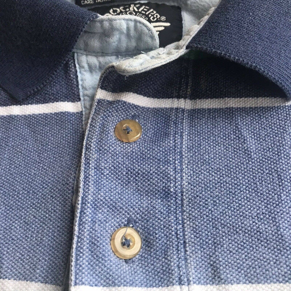 Dockers Shirt Mens Sz L 1/4 Button Collared Vintage Stripes | Etsy