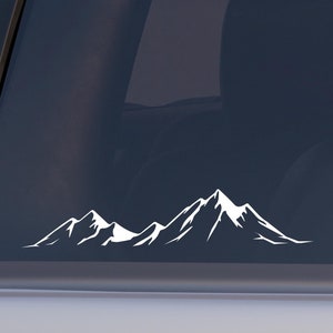 Mountain Range Vinyl Decal, Mountain Range Decal, car Decal, Decal for car, Mountain Range Sticker, Outdoors, hiking, bumper sticker