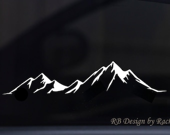 Mountain Range Vinyl Decal, Mountain Range Decal, car Decal, Decal for car, Mountain Range Sticker, Outdoors, hiking, bumper sticker