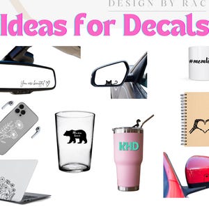 Peut inclure: Collection d'autocollants et de d&eacute;calcomanies, dont un r&eacute;troviseur de voiture avec le texte "You are beautiful", une coque de t&eacute;l&eacute;phone avec un motif floral, une tasse &agrave; caf&eacute; avec le texte "#momlife" et un gobelet rose avec des initiales.