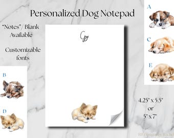 Personalized Dog Notepad