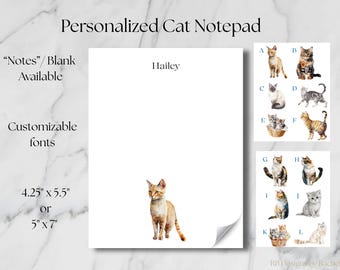 Personalized Cat Notepad