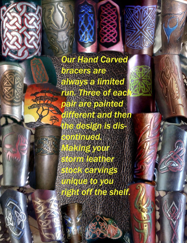 Custom Carved Bracers | Etsy