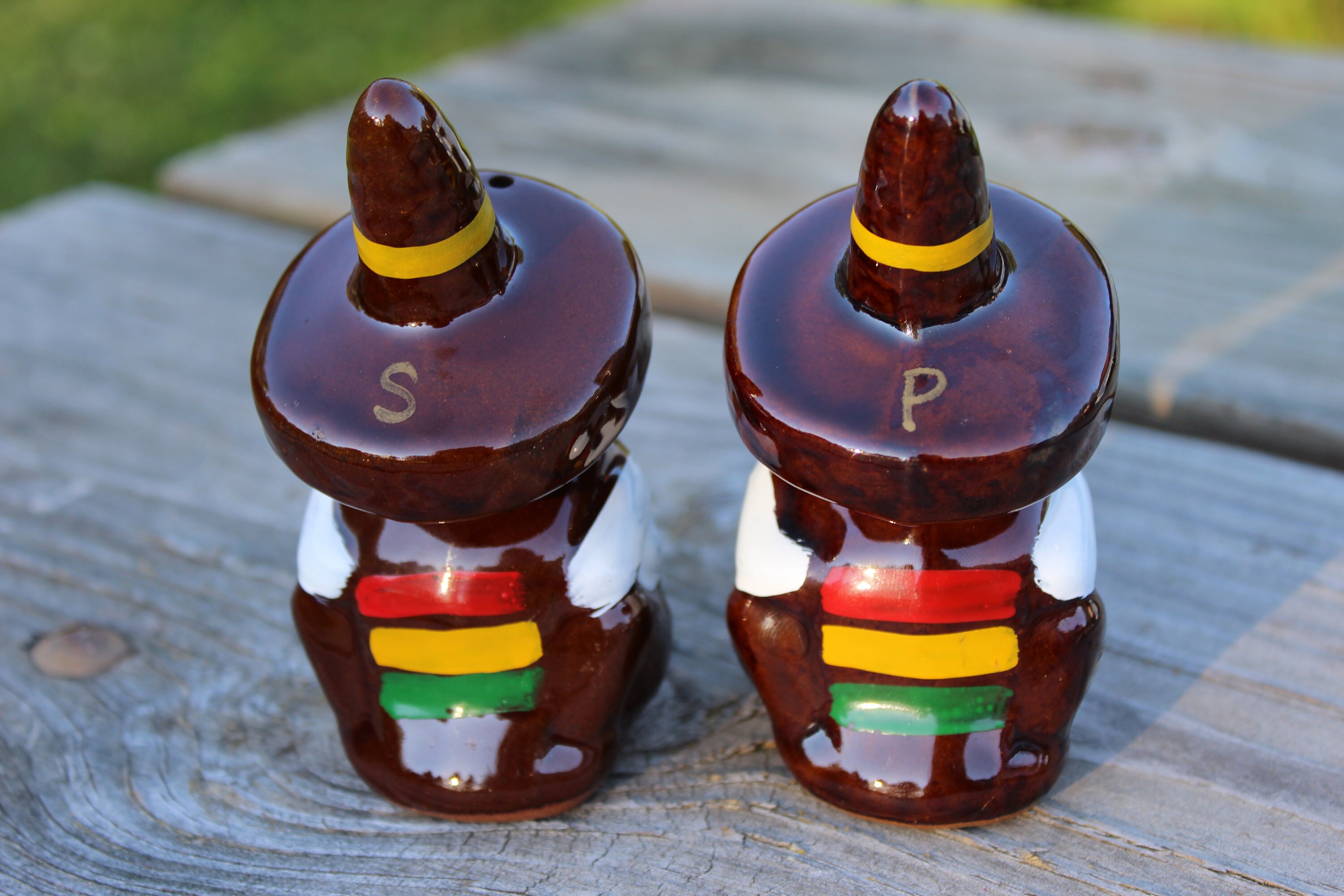 Siesta Mexican Sombrero Hat Salt & Pepper Shakers Etsy