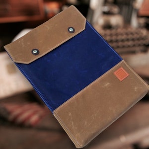 Bolsa para mapas de Overland. Bolsa de lona encerada para guardar mapas y documentos de gran tamaño. Regalo artesanal para buscadores de aventuras y exploradores. Fabricada en EE. UU.