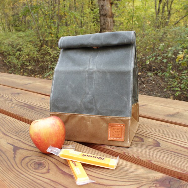 Leather Lunch Bag Etsy