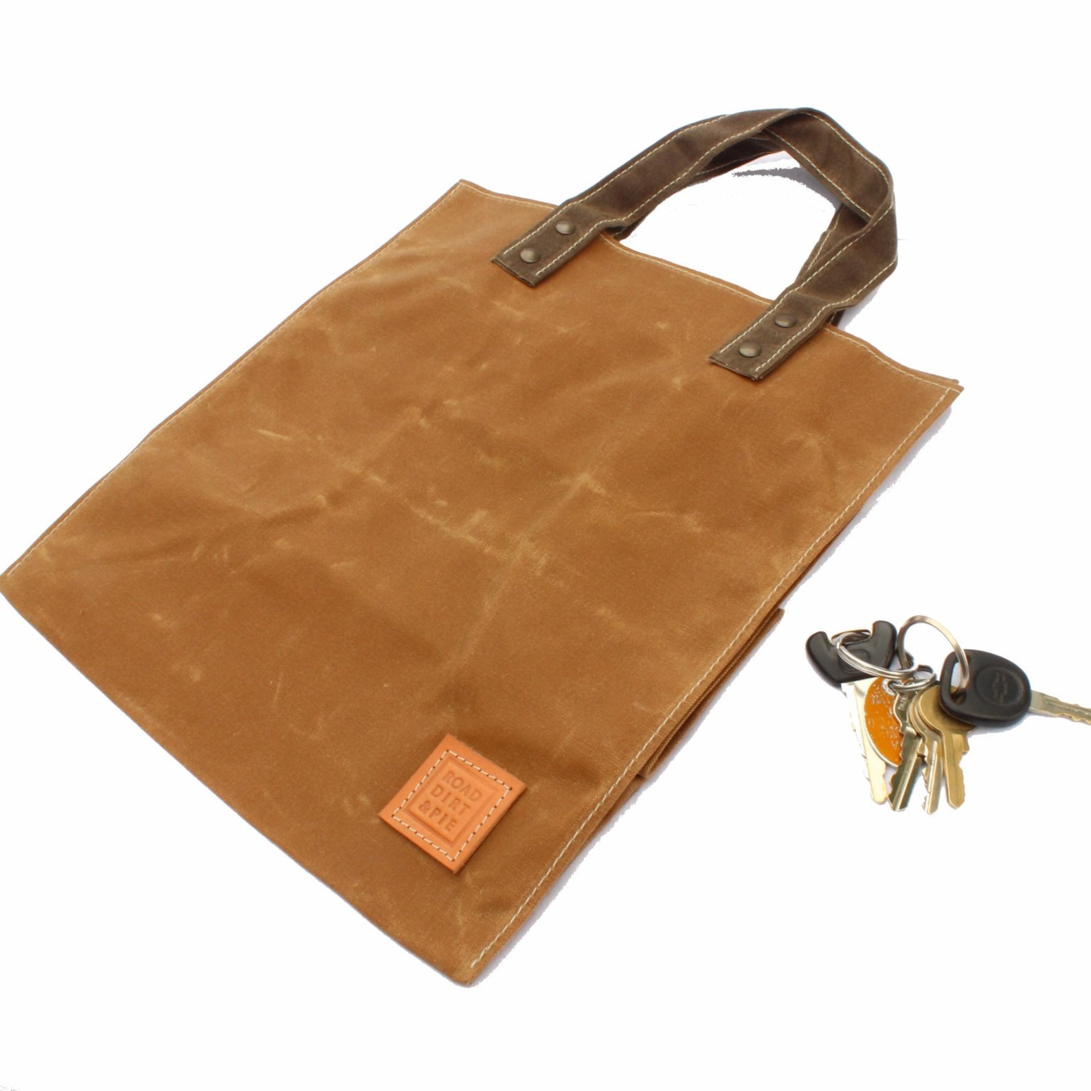 Large Canvas Tote Bag With Short Handles and Metal Rivets Etsy