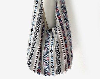 Sac à bandoulière hippie d'été, sac à main ethnique tribal bohème, sac ample, sac hobo tissé à la main, sac à bandoulière pour femme, cadeau pour elle