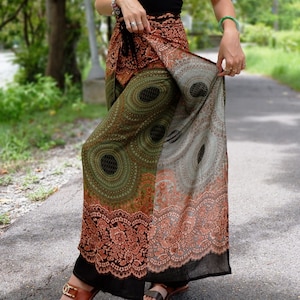 Olive green flowy pants hot sale