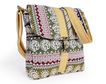 Blumen Print Umhängetasche: Ethnic Tribal Crossbody