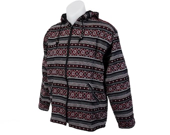 Tribal Aztec Zip Up Hoodie: Vintage Festival Jacket