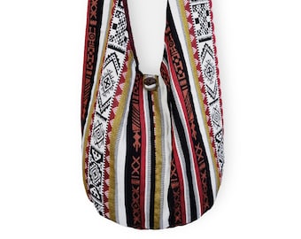 Vibrant African Print Crossbody Bag - Parfait pour le hippie moderne, sac tribal Hobo, sac à bandoulière ethnique style Street, sac végétalien autochtone