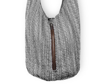 Handmade Woven Hobo Bag: Ethnic Textile Crossbody Sling