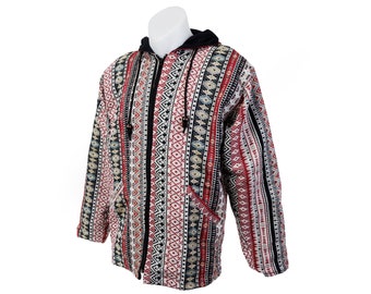 Tribal Print Full Zip Hoodie: Unisex Festival Jacket