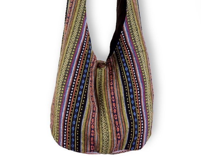 Hippie Sling Bag Vintage Style Hobo Shoulder Bag Tribal Etsy