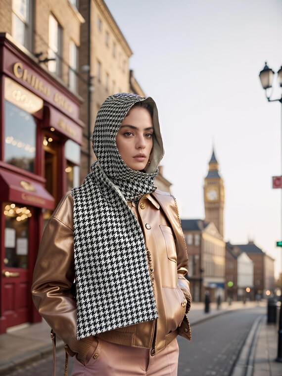 完売品！BOTT24aw HOUNDSTOOTH HOODED SCARF BoTT HOUNDSTOOTH HOODED SCARF 24AW 小物