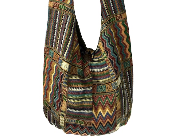 Hippie Crossbody Bag Southwestern Style, Native American Bag, Ethnic Tribal  Shoulder Bag Vegan, Hobo Sling Bag, Boho Crossbody Purse 