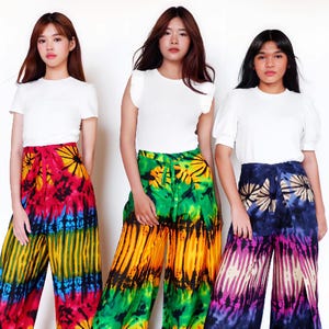 Colorful flowy pants sale