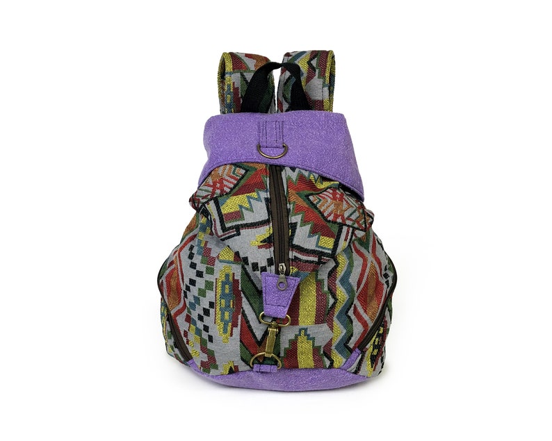 Rucksack Vintage Style Aztec Festival backpack Unisex, triangle shape Cute Backpack Hippie Hipster Boys and Girls backpack