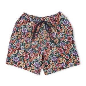 Floral Print Boho Shorts for Men | Textured Woven Fabric with Elastic Waist - S to 2XL