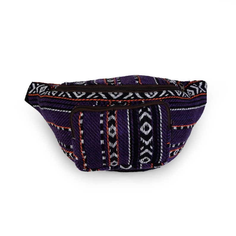 Purple Fanny Pack Mexican Baja Hippie Native Hip bag Vegan Etsy
