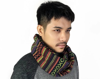 Tribal scarf Mens scarf Tribal scarf mens mens shawl Ethnic scarf scarf for men Boho scarf mens