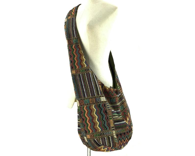Kinara Southwestern Woven Crossbody Bag - Native American Design With Zippered Pockets