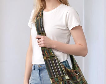 Hippie Crossbody Bag - Southwestern Style, Earth Tone Colors