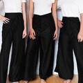 Solid Color Wrap Pants, Lightweight and Flowy Wrap Around Pants, Soft Fabric Palazzo Pants, Women's Boho Pants - front and back ties product logo
