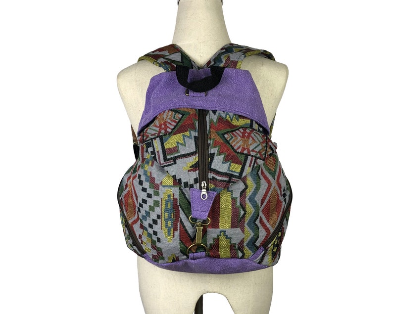 Rucksack Vintage Style Aztec Festival backpack Unisex, triangle shape Cute Backpack Hippie Hipster Boys and Girls backpack