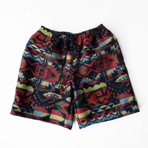 Men&#39;s Tribal Woven Shorts – Ethnic Pattern, Festival Style Boho Shorts