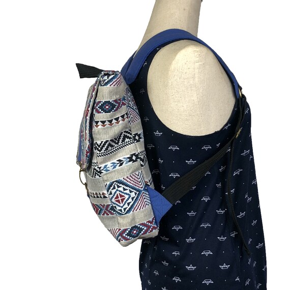 Cute Backpack Woven Fabric Square Backpack Ethnic Textile Tablet Bag Small Backpack Purse Student Backpack Boho Daily Backpack Etsy Canada