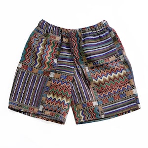 Earthy Vibes Men&#39;s Tribal Shorts - Elastic & Drawstring - Sizes S to 2XL