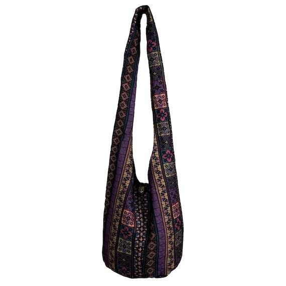 Womens Hippie Crossbody Bag, Hobo Hand Woven Shoulder Bag