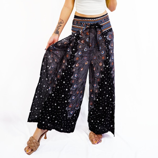 Boho Pants -  Wide Leg Flowy