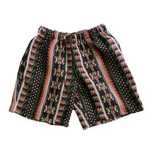 Earthy Vibes Men's Tribal Shorts - Elastic & Drawstring