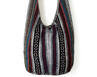 Sac rond - HURRISE - 20 cm - Rotin tissé à la main - Bandoulière