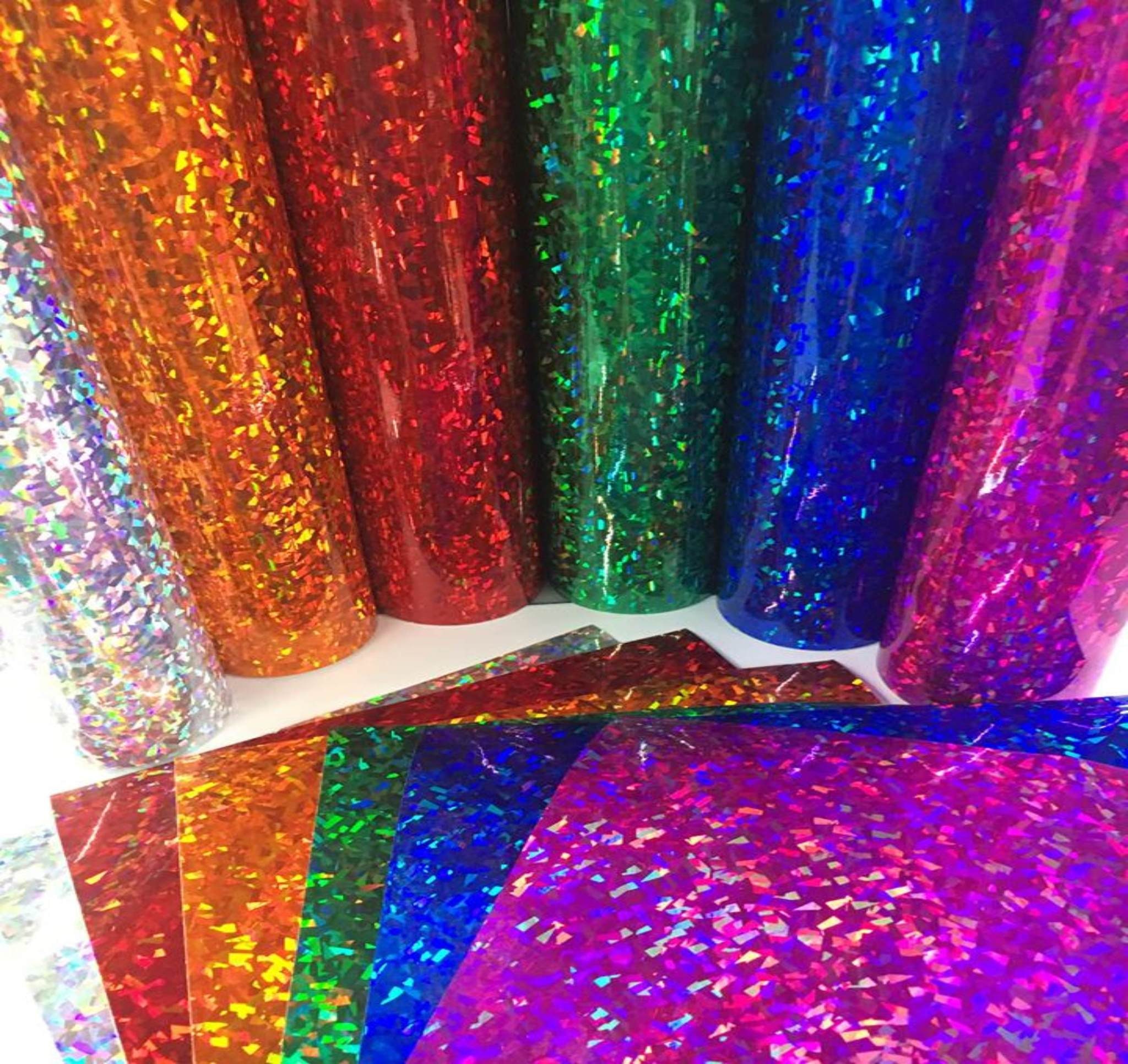 Silver Holographic Crystal Adhesive Vinyl for Decals and Etsy