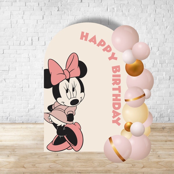 Minnie Mouse Backdrop - 4ft by 6ft - Vertical Party backdrop - Retro Party sign - Backdrop Minnie Theme - DIGITAL DOWNLOAD ONLY