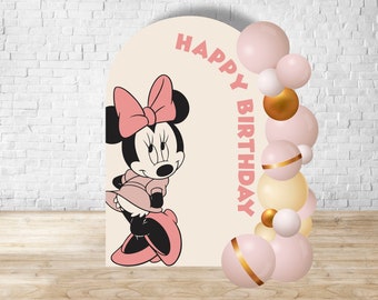 Minnie Mouse Birthday Backdrop: Retro Party Decor (Digital Download)