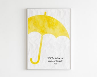 How I Met Your Mother Yellow Umbrella Poster