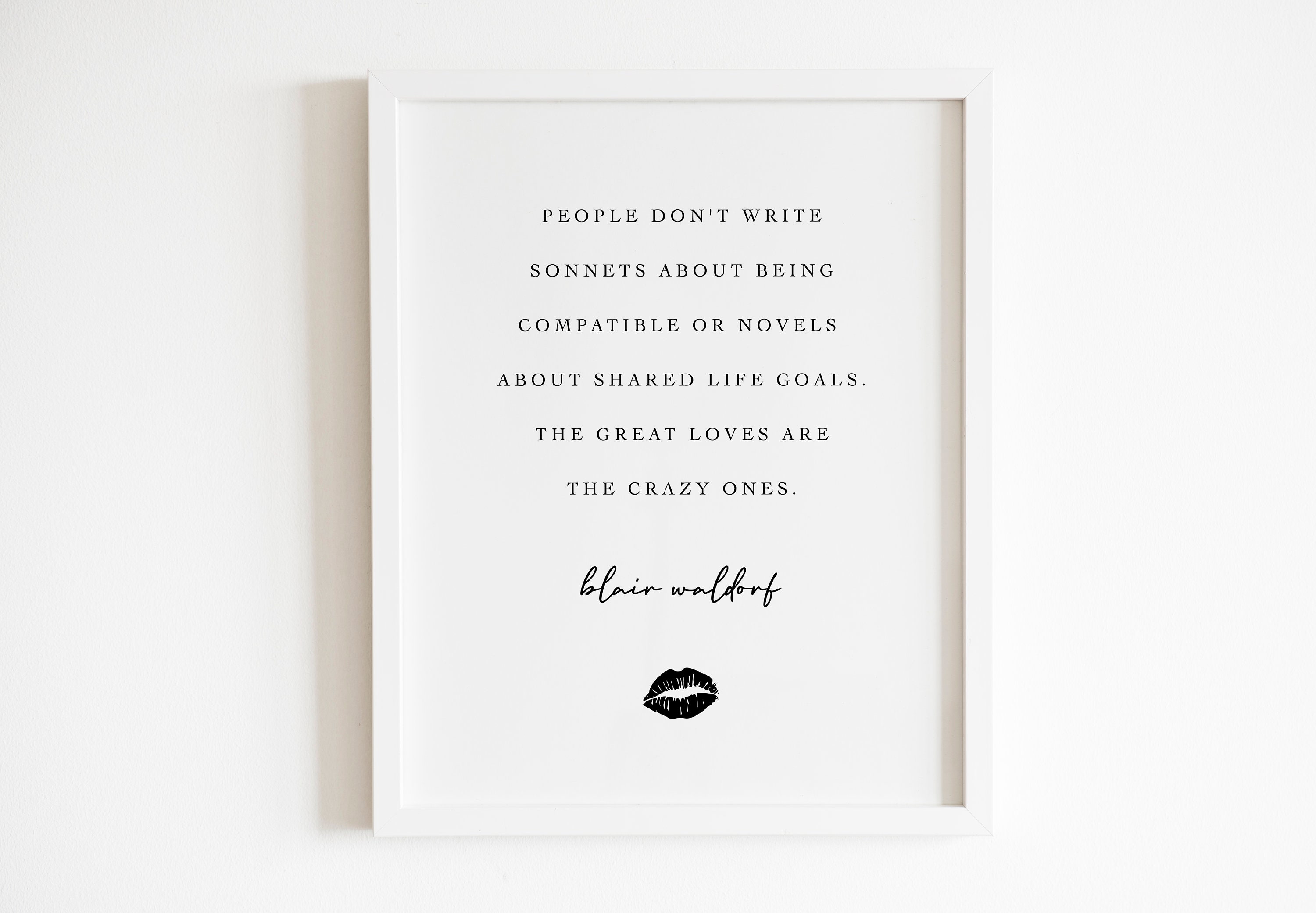 Sometimes You Need to Step Outside Gossip Girl Quote Print 