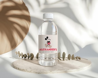 Mickey Water Bottle Label