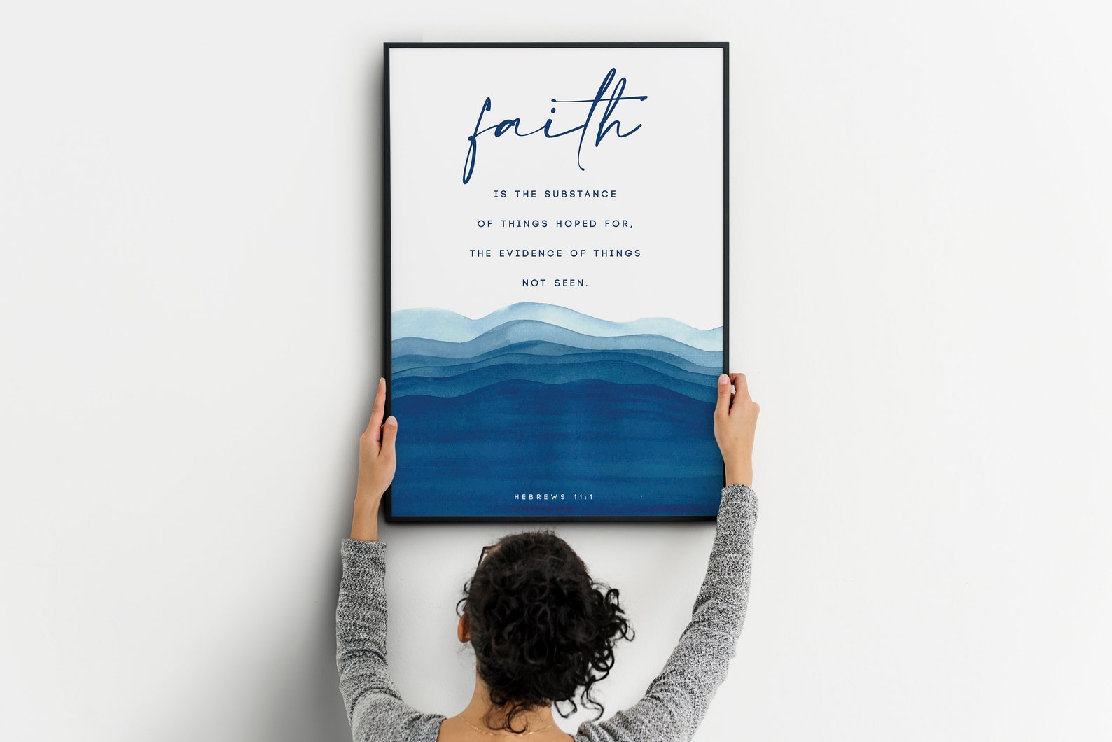 Faith Poster Wall Art Scripture Digital Print Bible Verse