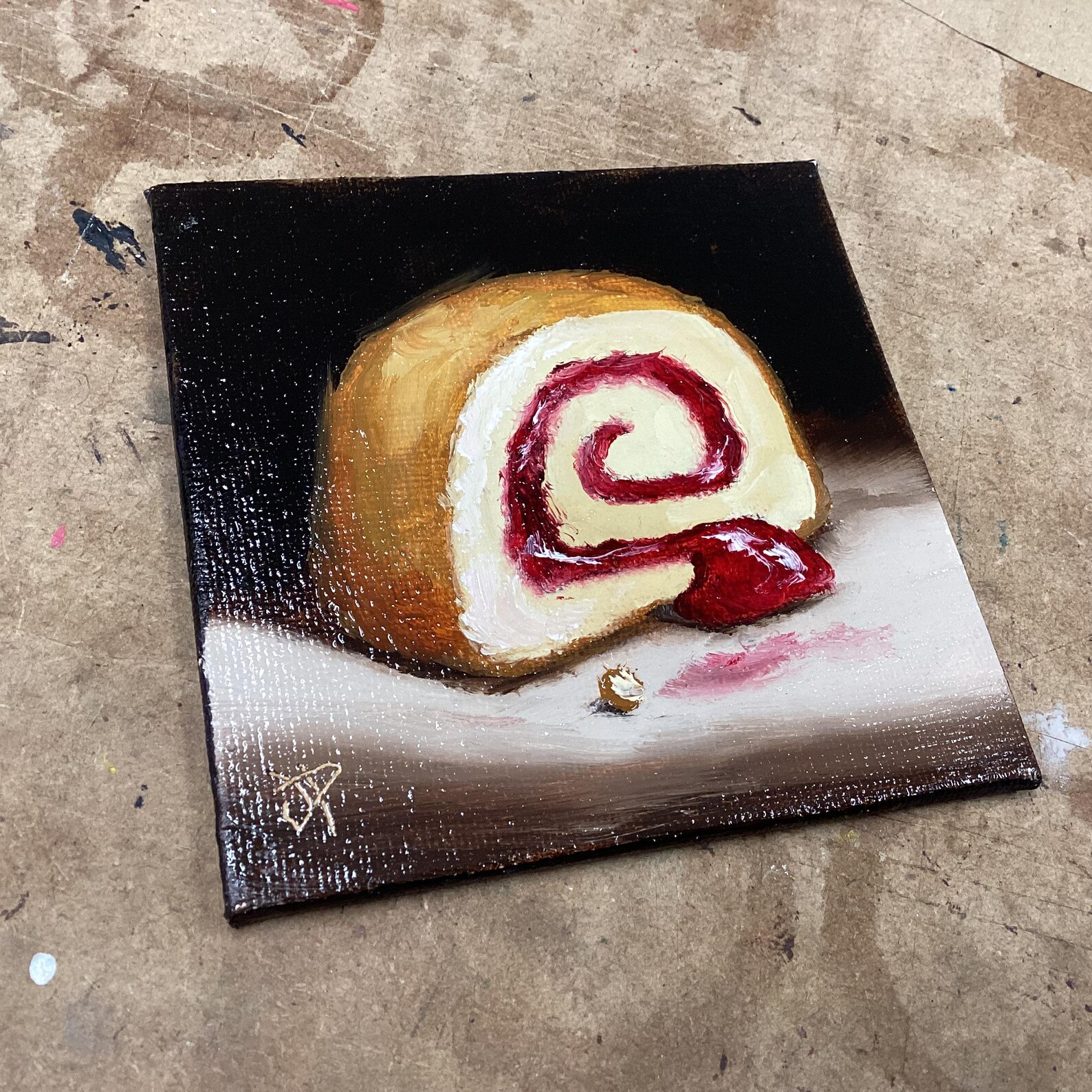 Little Jam Roly Poly Original Still Life Oil Painting, by Jane Palmer ...