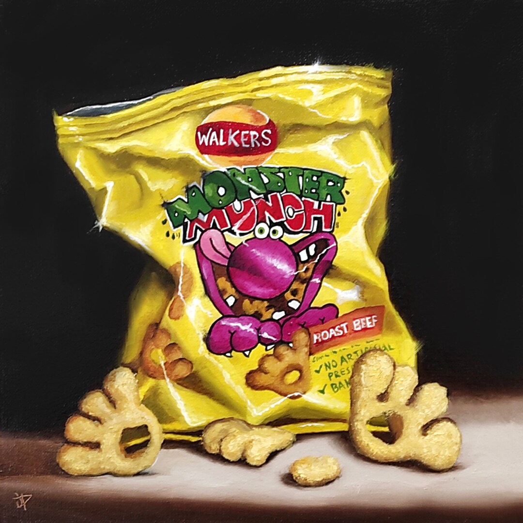 Roast Beef Monster Munch Crisps Original Still Life Oil Painting ...