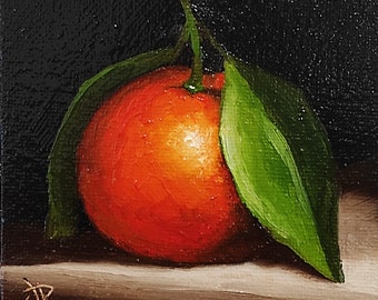 Little Clementine Original still life  Oil Painting, by Jane Palmer Art Framed contemporary Realism artwork