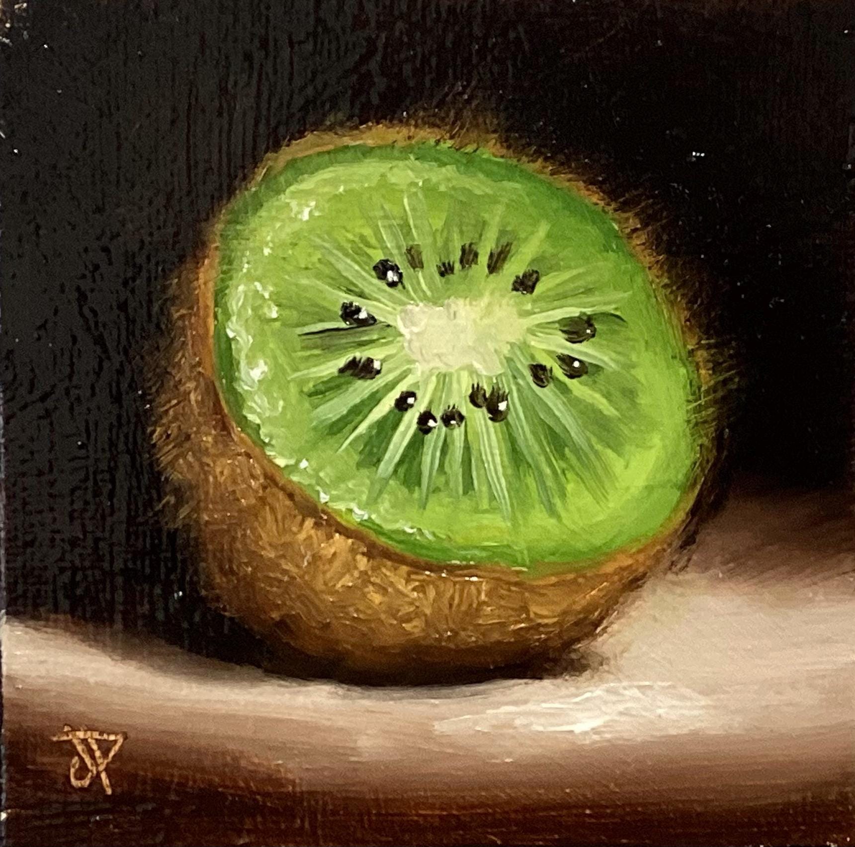 Little Kiwi Fruit Original Still Life Oil Painting, by Jane Palmer
